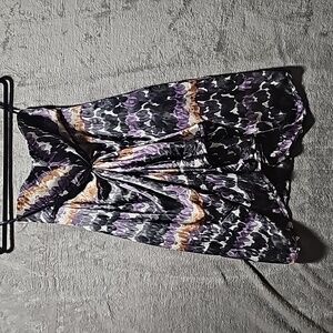 Ark & Co Tube Mini Dress Size Small Multi Color Batik Floral Sleeveless